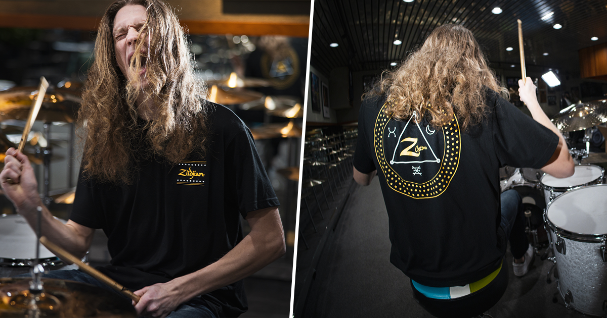 T-shirt con logo Zildjian per omaggiare la nuova linea Z Custom.